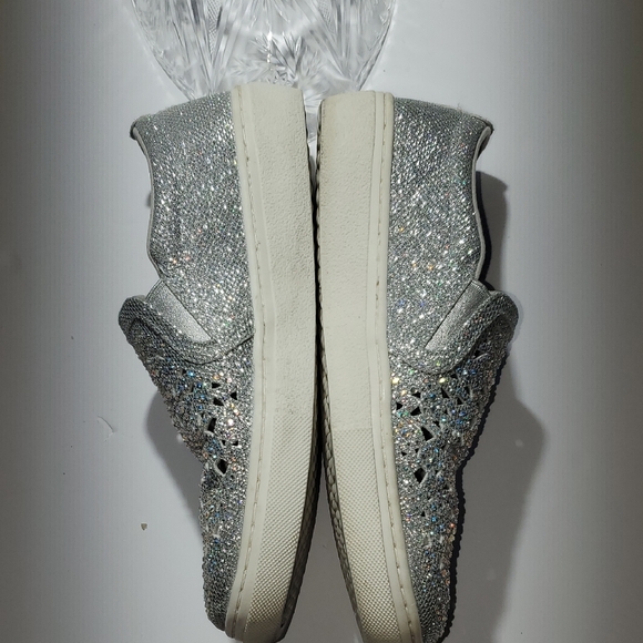 Skechers Women's Sparkle Slip-On Sneakers - Silver - Picture 4 of 4